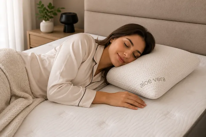 Persona descansando sobre la Almohada Alove Soft