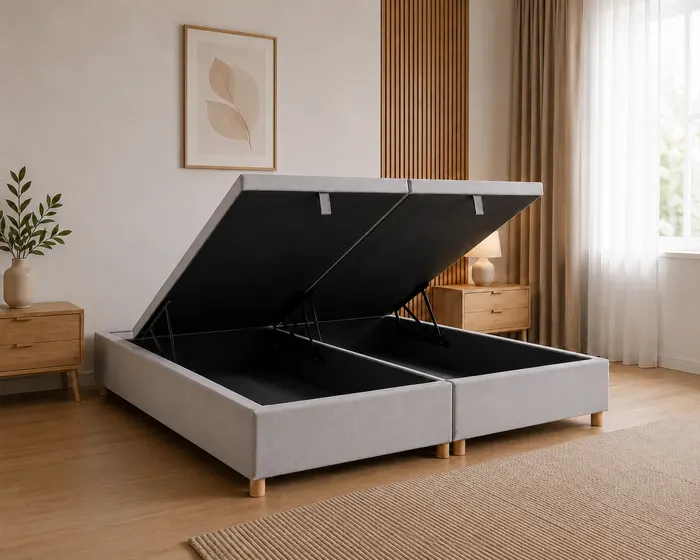 Base cama Baúl cerrada en habitación
